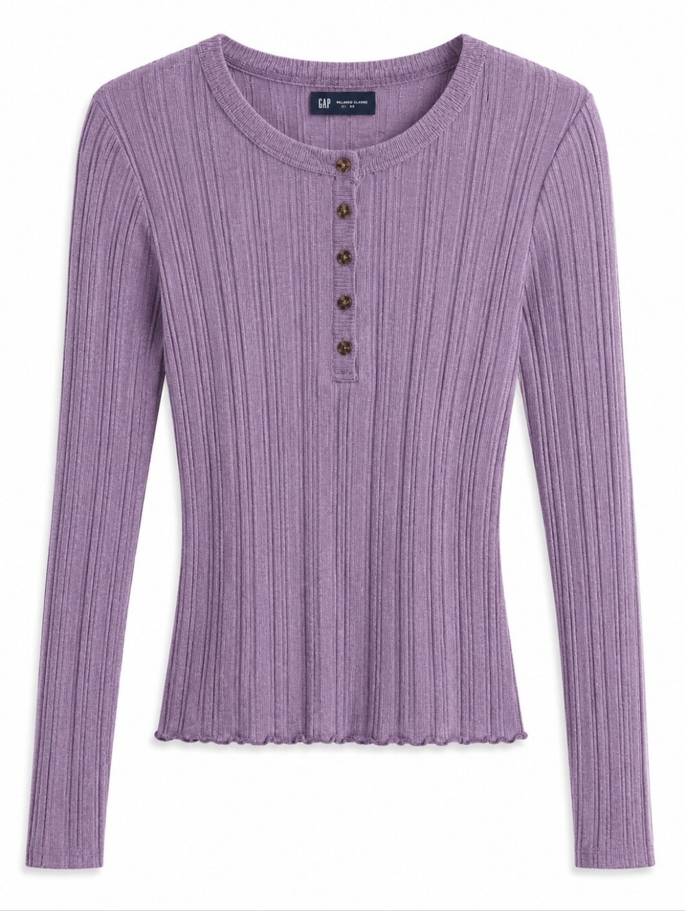 GAP Lavender Button-Down Ribbed Shirt XXL